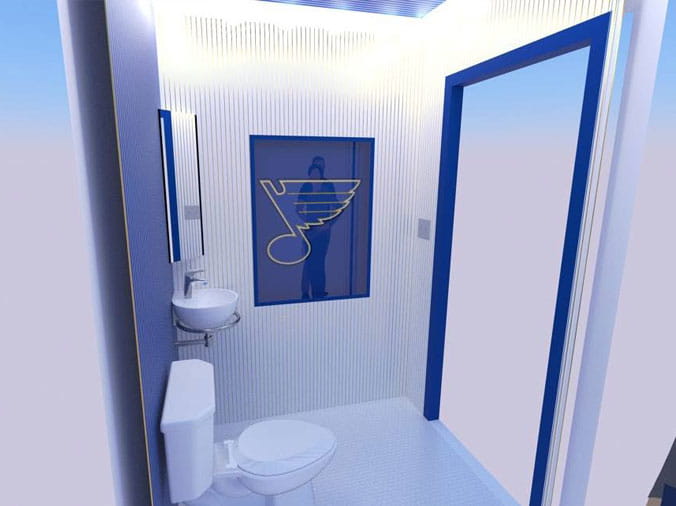 Blue bathroom